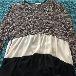 Black and white sweater